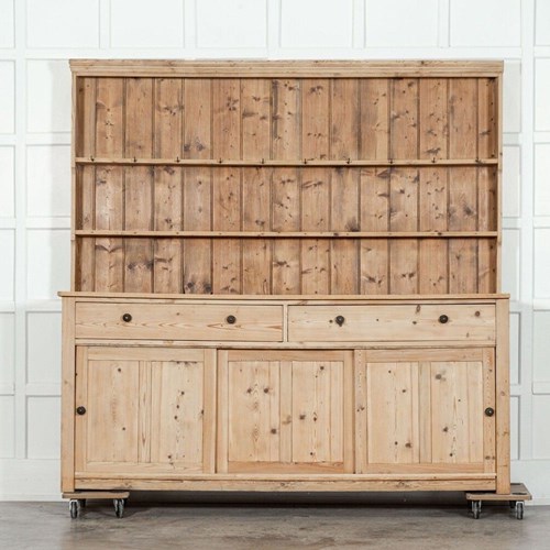 Large 19Thc English Pine Dresser