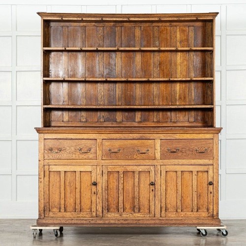 Large 19Thc English Oak Dresser