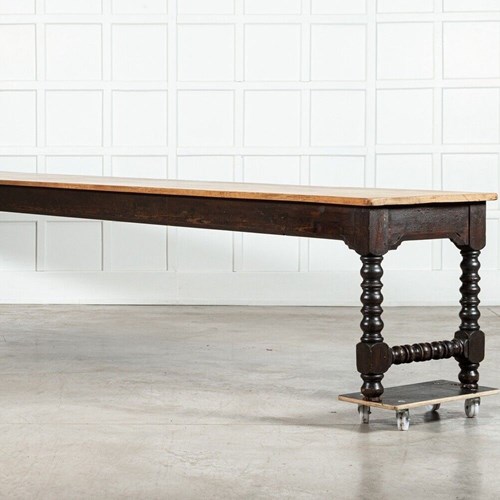 Monumental English 19Thc Pine Convent Refectory Table