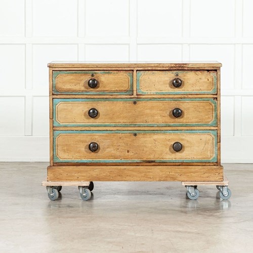 English Regency Painted Pine Chest Drawers