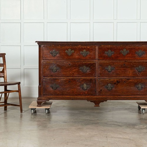 English George III 18Thc Oak Mule Chest