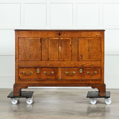 George III English Oak Mule Chest