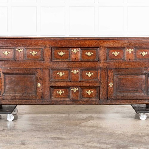 George III English Oak Dresser Base