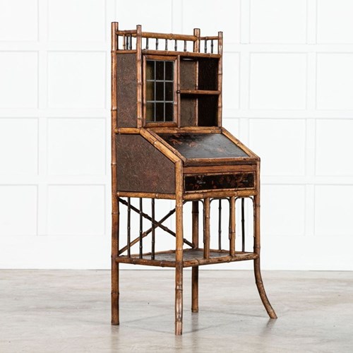 19Thc English Bamboo Bureau