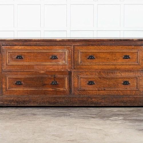 Large English Oak Haberdashery Shop Counter