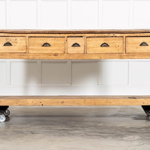 Estate Made Georgian Bleached Country Elm & Pine Dresser Base