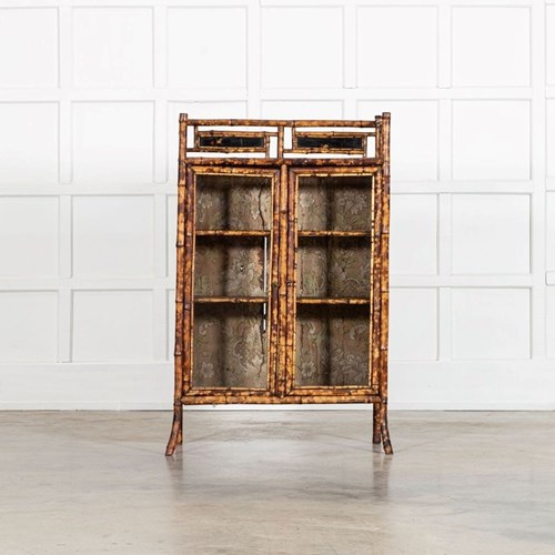 19Thc English Bamboo Glazed Cabinet