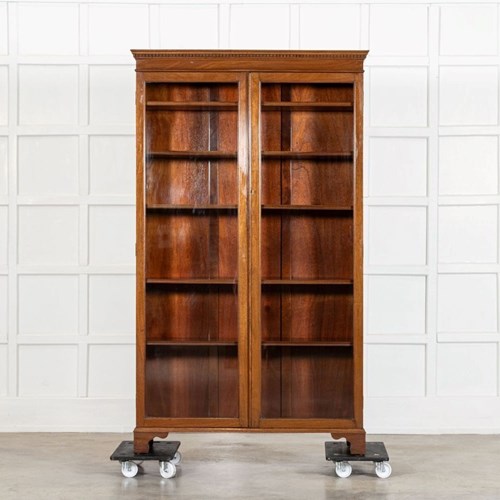 English Mahogany Glazed Bookcase