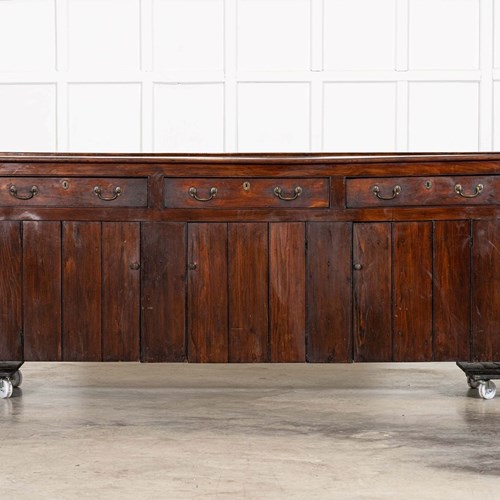 Large English 19Thc Elm Dresser Base