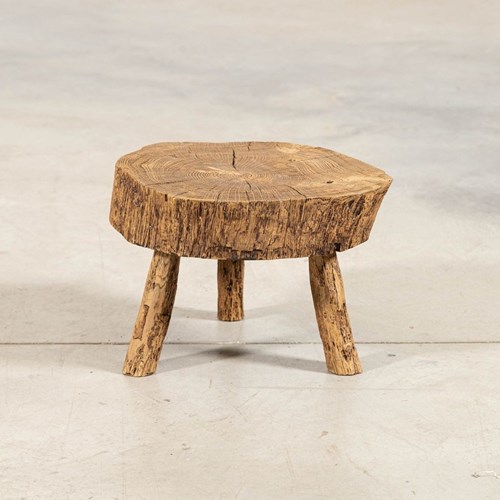 French Elm Side Table