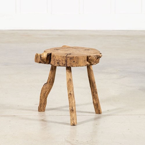 French Elm Side Table