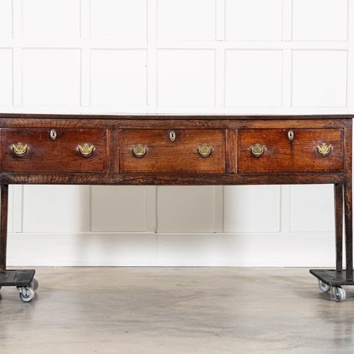 English Georgian Oak Dresser Base