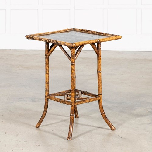 English 19Thc Bamboo Lacquer Side Table