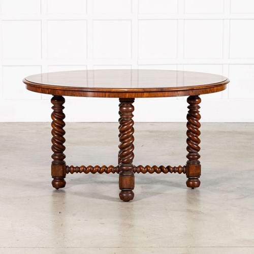 English 19Thc Burr Walnut Centre Table