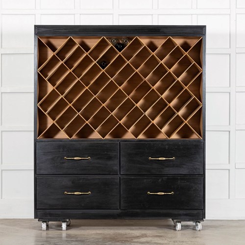 English Ebonised Beech Haberdashery Cabinet