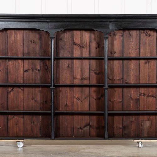 Monumental 19Thc Ebonised Pine Dresser Shelving Rack