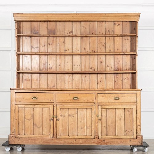 Large 19Thc English Pine Dresser