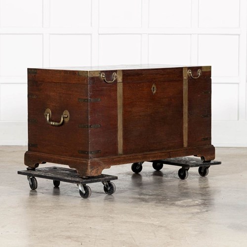 English Georgian Mahogany Campaign Chest