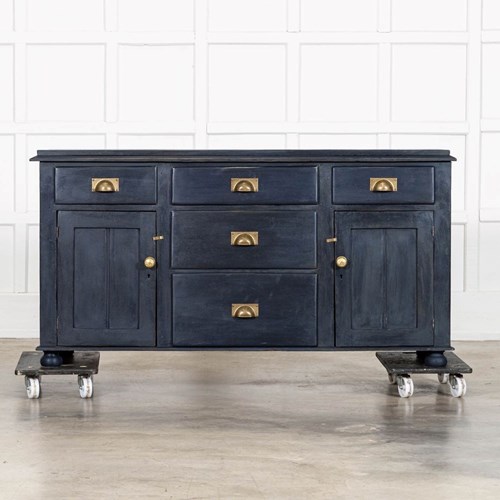 19Thc English Painted Pine Dresser Base