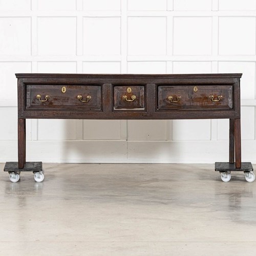 18Thc English Oak Vernacular Dresser Base
