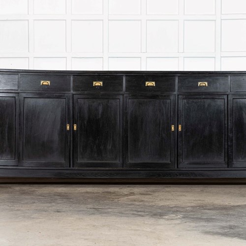 Monumental Ebonised English Oak Dresser Base