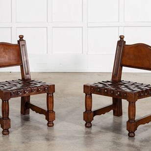 Pair Spanish Mid 20Thc Brutalist Wa...