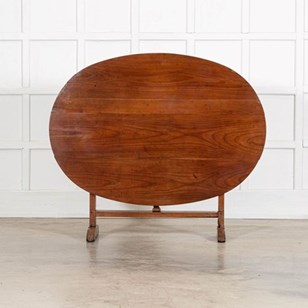 Large 19Thc Oval French Fruitwood V...