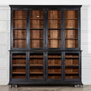 Large English Ebonised 19Thc Pine G...