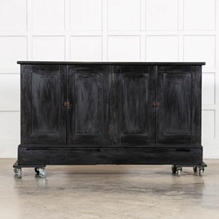 19Thc English Pine Ebonised Dresser...