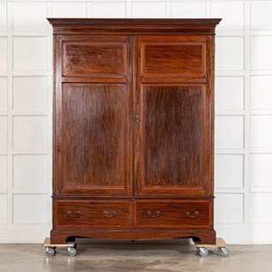 Large 19Thc English Inlaid Mahogany...
