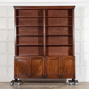 Large 19Thc English Mahogany Librar...