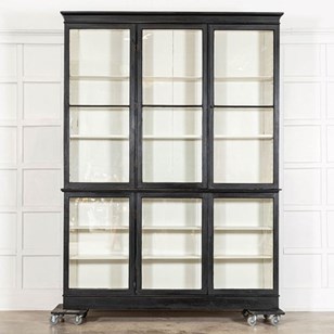 Large 19Thc English Ebonised Pine G...