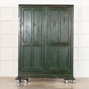 Large 19Thc English Pine Painted Cu...