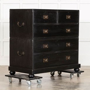 Large 19Thc English Ebonised Teak C...