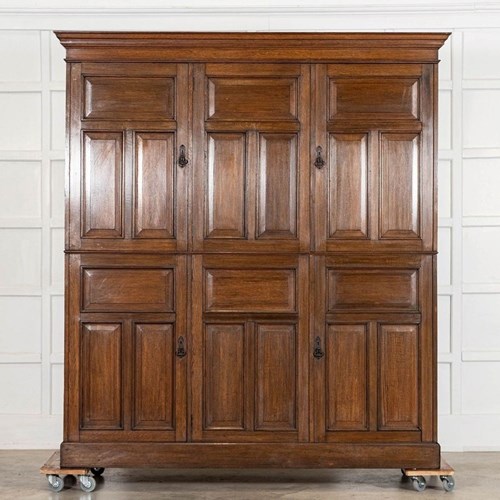 Large 19Thc English Oak Housekeepers Cupboard