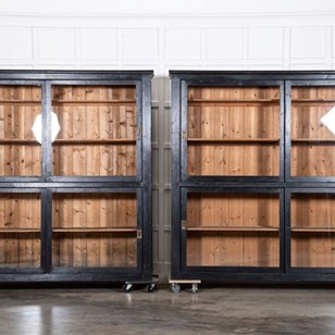 Large English 19Thc Ebonised Pine H...