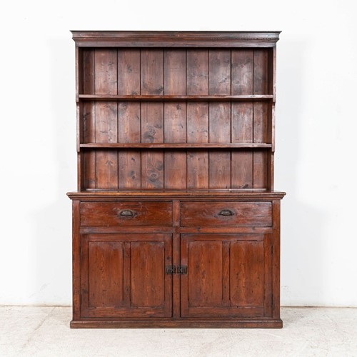 19Thc English Pine Waterfall Dresser