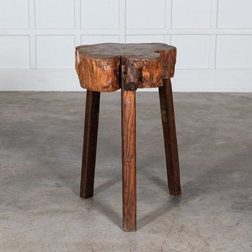 19Thc French Provincial Elm Chopping Block Table