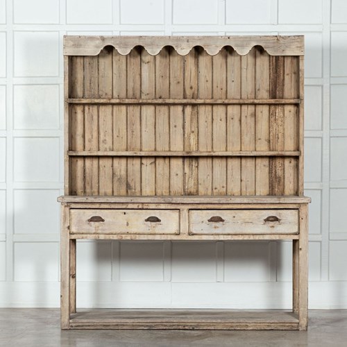 Large 19Thc English Vernacular Pine Dresser