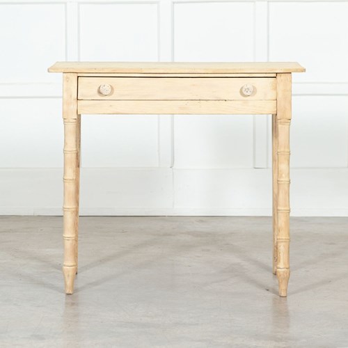 Regency English Stripped Pine Faux Bamboo Writing Table