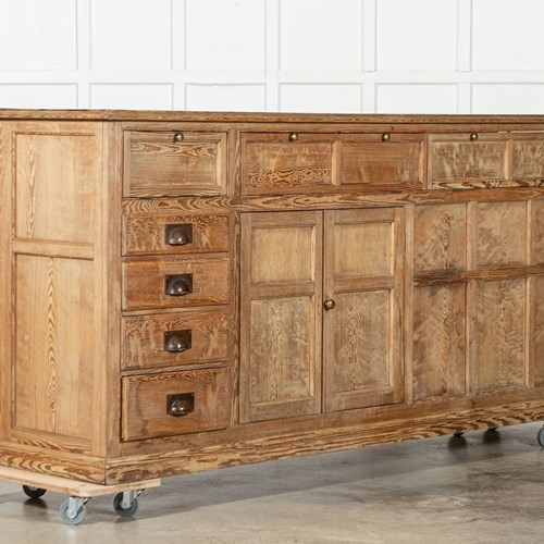 Large English Pine Dresser Base Cabinet