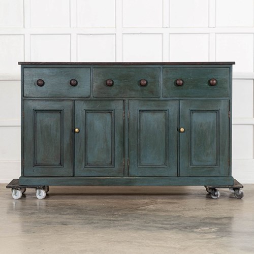 19Thc English Painted Pine Dresser Base