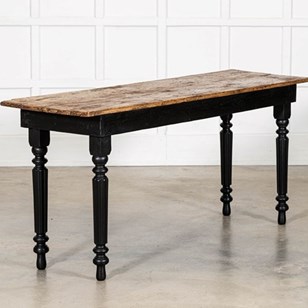 19Thc English Ebonised Pine Server ...