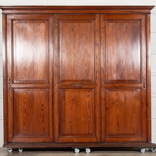 Monumental 19Thc English Pine Housekeepers Cupboard
