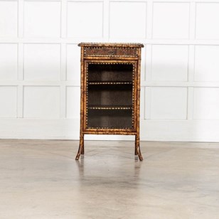 English 19Thc Glazed Bamboo Bookcas...