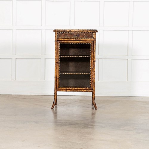 English 19Thc Glazed Bamboo Bookcase