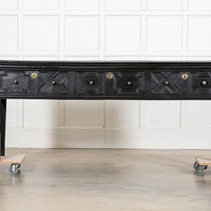 English 19Thc Ebonised Oak Console ...