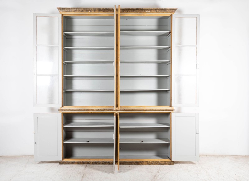 Large 19Thc French Painted Pine Glazed Bookcase-adam-lloyd-interiors-1-19thc-french-painted-glazed-bookcase2-main-637874462363117651.jpeg