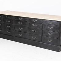 19thC sShop Counter Bank of Drawers