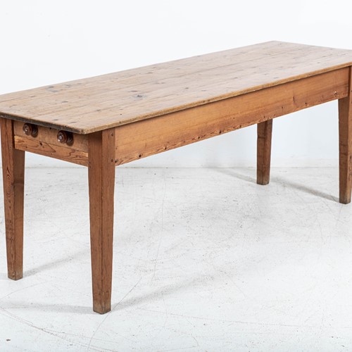19Thc Large English Pine Farmhouse Table